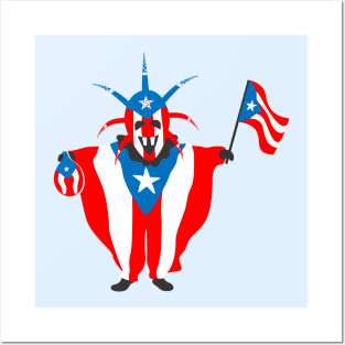 Puerto Rico Flag Vejigante Boricua Festival Party Sanse Posters and Art